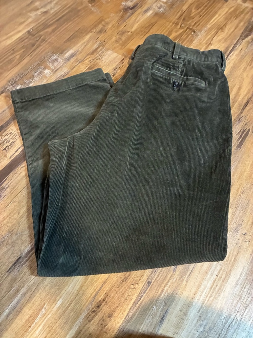 LL Bean Men's 40 x 29 Brown Corduroy Pants Slacks Trousers